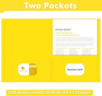Two Pocket Folders, PANDRI 50 Pack 2 Pocket Folders, Letter Size Paper File - Image 4