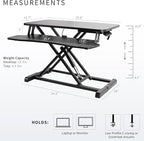 VIVO 26 inch Desk Converter, K Series, Height Adjustable Sit to Stand Riser - Image 3
