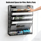 Vankcp 1 Pcs 6-Tier Magnetic File Holder, No Drilling Magnetic File Organizer - Image 7