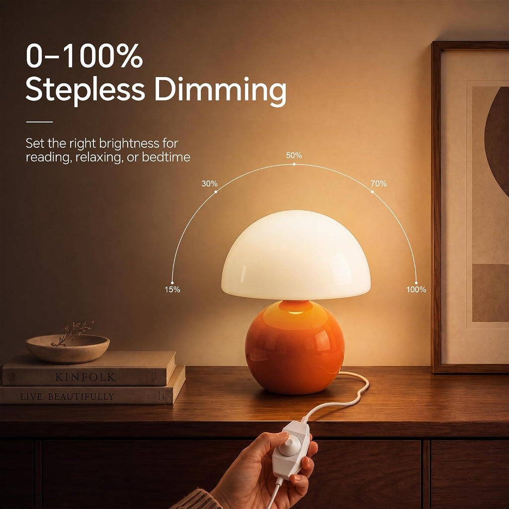 dawnwake mushroom lamp table lamp for bedroom-small desk, view 9