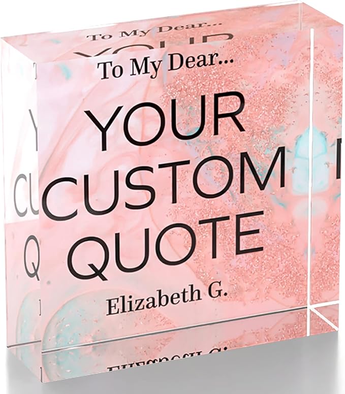 Personalized Gifts, Custom Quote Block Letter Board, Crystal-Clear Acrylic - Image 9