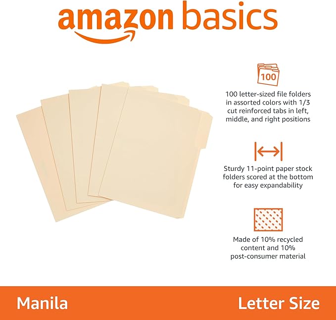 Amazon Basics File Folders - Image 2