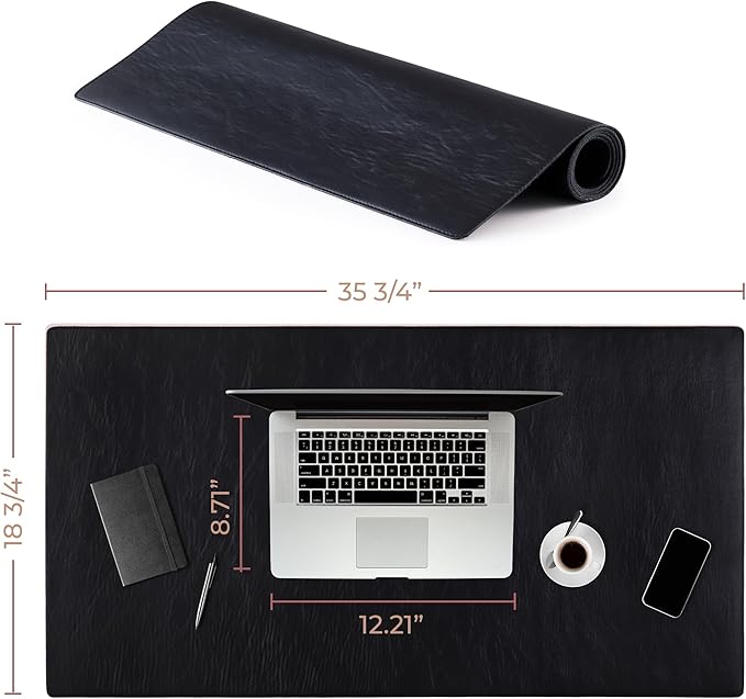 Node Leather - Genuine Leather Desk Pad - Executive Real Leather Desk Mat - - Image 6