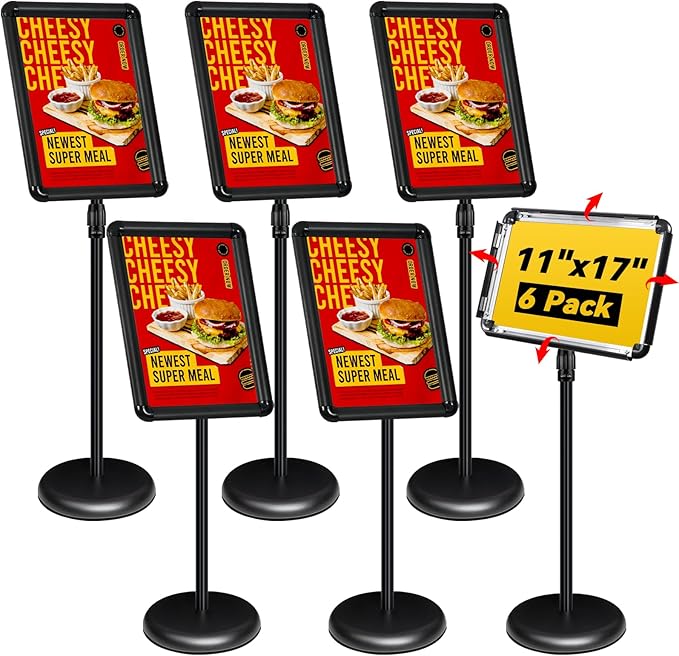 INNOVSIGN 6Pack Adjustable Pedestal Sign Holder by INNOVSIGN