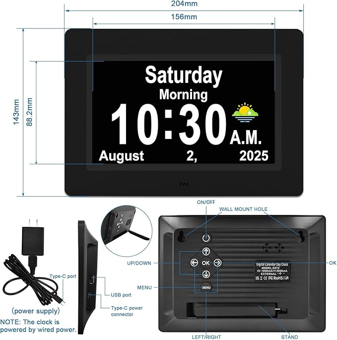 SSYA Dementia Clocks with Day and Date - Image 7