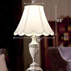 GO&SO Off White Bell Lamp Shade Medium, Scalloped Lampshade Braids - Image 4