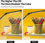 led desk lamp with clamp, architect desk lamp, side view