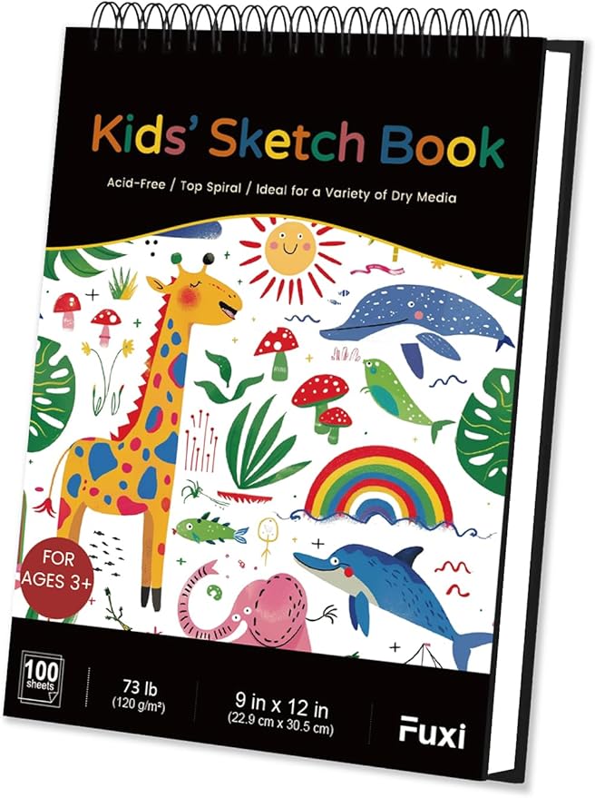 Sketch Book for Kids, 100 Sheets Drawing Paper for Kids, Spiral Sketch Pad for - Image 9