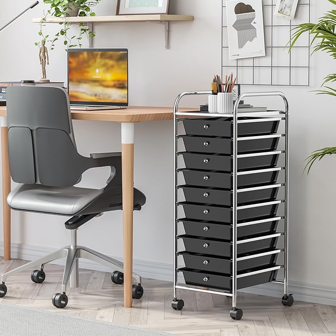GLACER 10 Drawers Rolling Cart, Storage Cart - Image 2