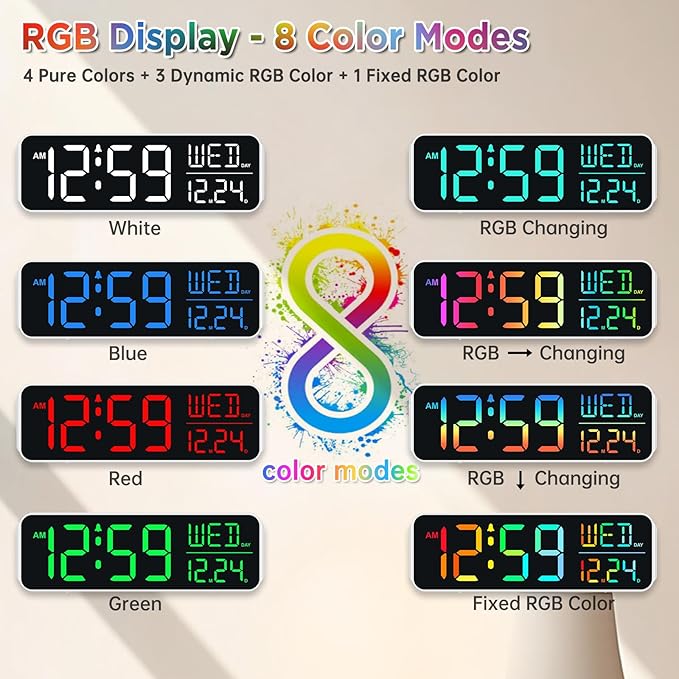 Peakeep Large Display Digital Alarm Clock - Image 3