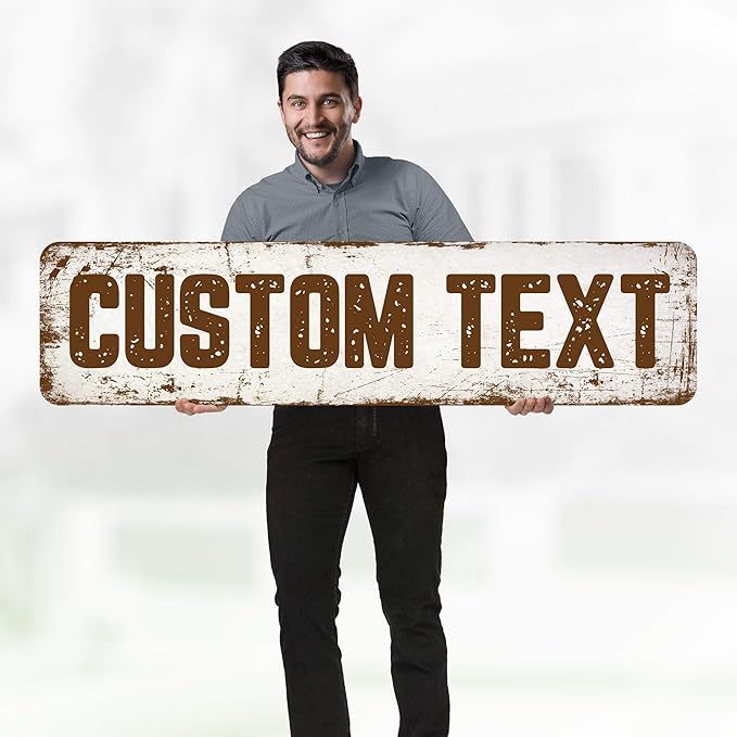 Custom Sign, Custom Street Sign, 11 Font Colors, 13 Font Styles, 4 Hole Options - Image 2