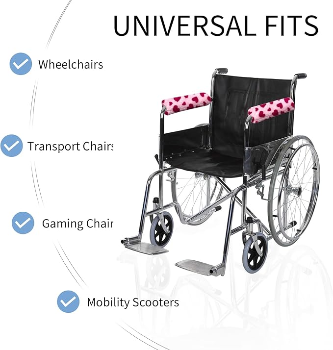 SPRING SEAON Wheelchair Armrest Covers 2 Pack Soft Memory Foam Wheelchair - Image 3