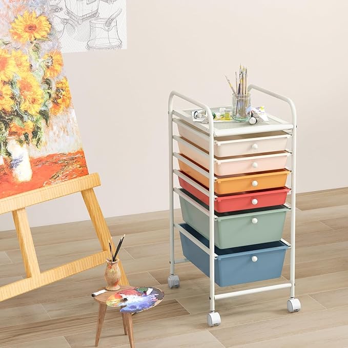 RELAX4LIFE 6-Drawer Rolling Storage Cart - Image 2