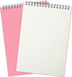 Engrowtic 2 Pack Graph Paper Spiral Notepad A5 Top Wirebound Notepad Grid by Engrowtic