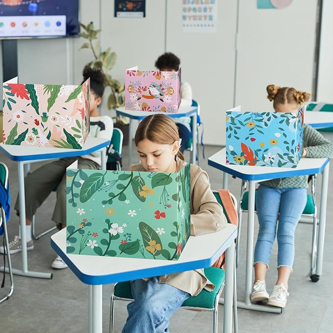 Crtiin 24 Pcs Privacy Folders for Students Desk Dividers Standard School - Image 7