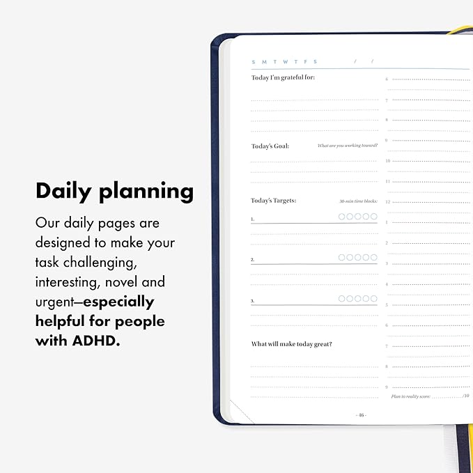 BestSelf 13-Week Self Journal & Goal Planner – Undated Daily ADHD-Friendly - Image 4