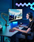 monTEK Heavy-Duty Monitor Arm for 17-57" Ultrawide Curved Screen, Supports up - Image 9