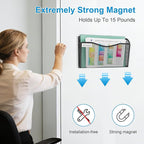 BOHDK Magnetic Wall File Holder 3-Pack - Image 2