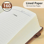 PERCUN Lined Journal Notebook for Men & Women, 160 Pages College Ruled Journal - Image 4