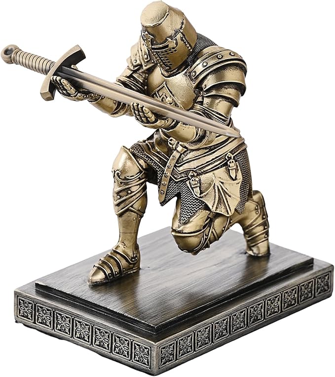 NCQIXIAO Templar Vanguard Soldier Pen Holder Pencil Stand Desk Organizers and by NCQIXIAO