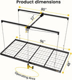 fero overhead garage storage rack 4x8, 500 lb, close-up detail