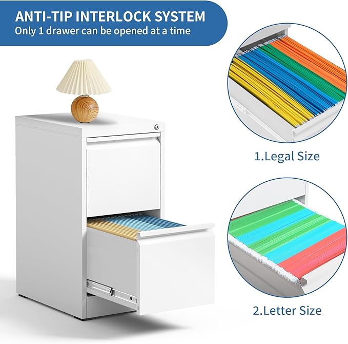 FLIXELIO 2 Drawer File Cabinet - Image 6