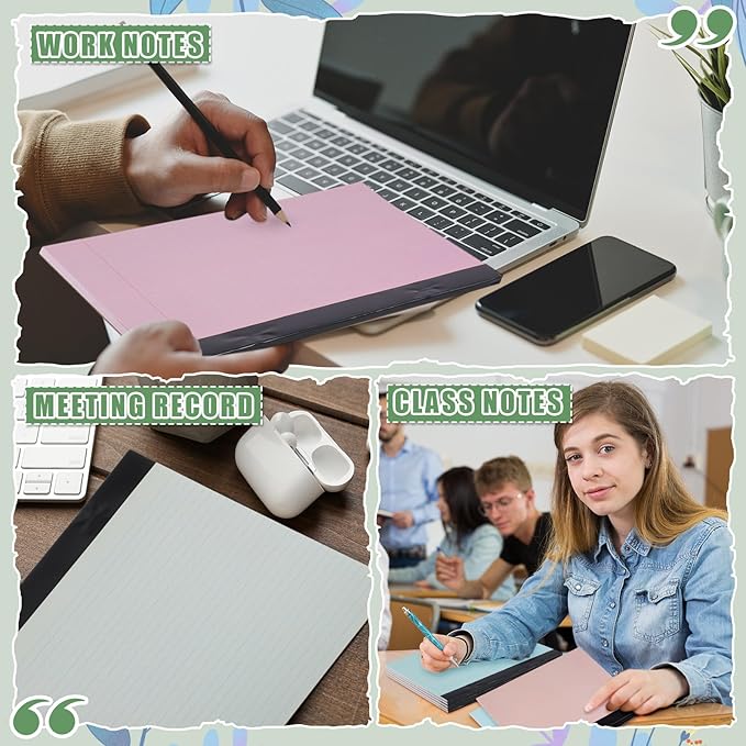 Lincia 6 Pcs 11" x 9.5" Legal Pads College Ruled Notepad Landscape Notebook - Image 6