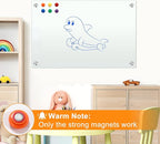 H-Qprobd Glass Whiteboard 36"x24" Magnetic Dry Erase White Board - Image 3