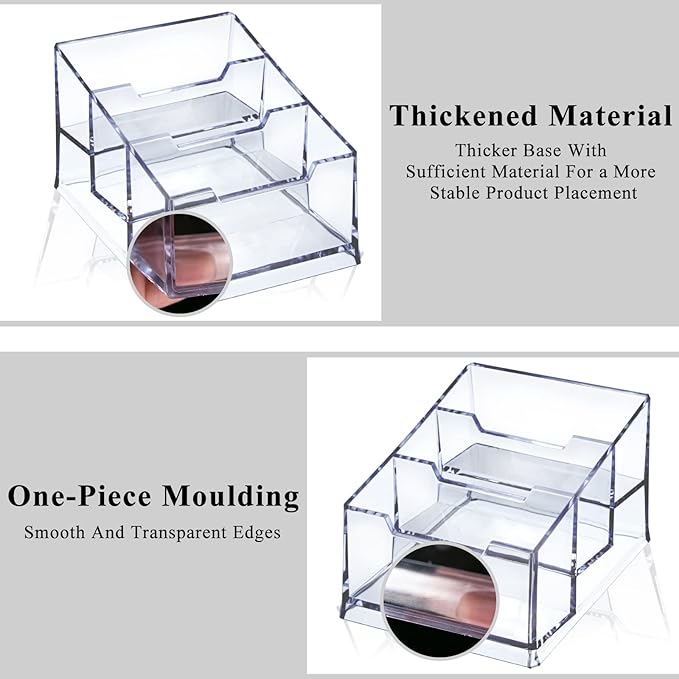 Clear Acrylic Business Card Holder, 3 Tier Premium Acrylic Clear Business Card - Image 4