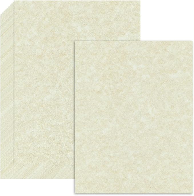 120 Sheets Parchment Paper for Certificates, 8.5" x 11", 100 GSM Double-Sided by TEETOOKEA