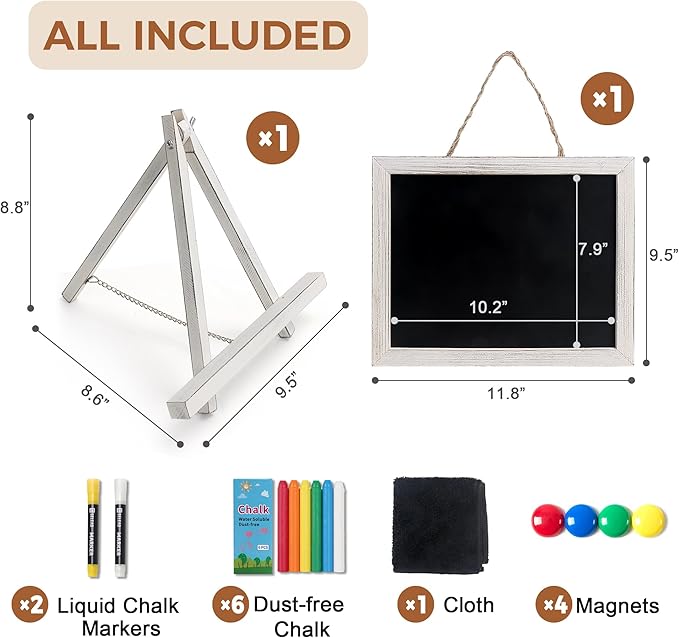 SELEAD 100% Real Wood Frame Magnetic Chalkboard - Image 8