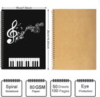 MAXCURY Blank Sheet Music Composition Manuscript Staff Paper Art Music Notebook - Image 2