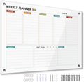 Glass Colorful Weekly Dry Erase Board