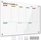 Glass Colorful Weekly Dry Erase Board