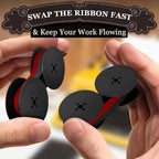 4 Pcs Universal Typewriter Ribbon Pack – Black and Red Typewriter Ribbon – 0.2 - Image 9