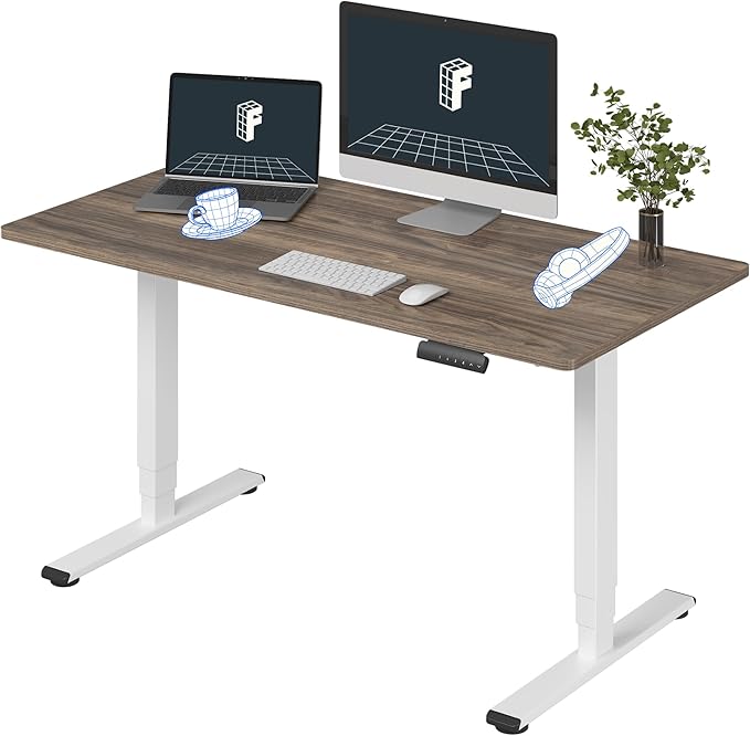 FLEXISPOT E6 3-Stage Dual Motor Electric Standing Desk 55 x 28 Sit Stand Up Desk by FlexiSpot