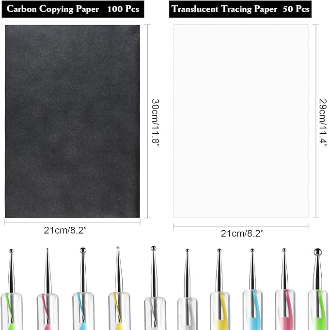 ASTARON 150 Sheets Black Carbon Copy Paper and Tracing Paper - Image 2