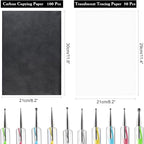 ASTARON 150 Sheets Black Carbon Copy Paper and Tracing Paper - Image 2
