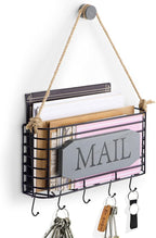 SRIWATANA Mail Holder Wall Mount, Mail Organizer Key Holder - Image 2