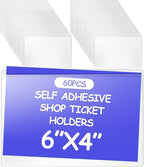 Outus Self Adhesive Shop Ticket Holders Clear Plastic Sleeves Adhesive Pockets by Outus