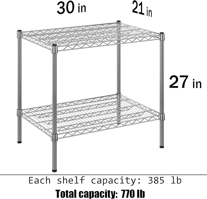 Regal Altair 21" Deep x 30" Wide x 27" Height Wire Shelving Kit | 2-Tier | NSF - Image 3