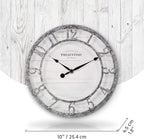 Presentime & Co 10" Farmhouse Series Wall Clock, Quartz Movement, Shiplap Style - Image 4