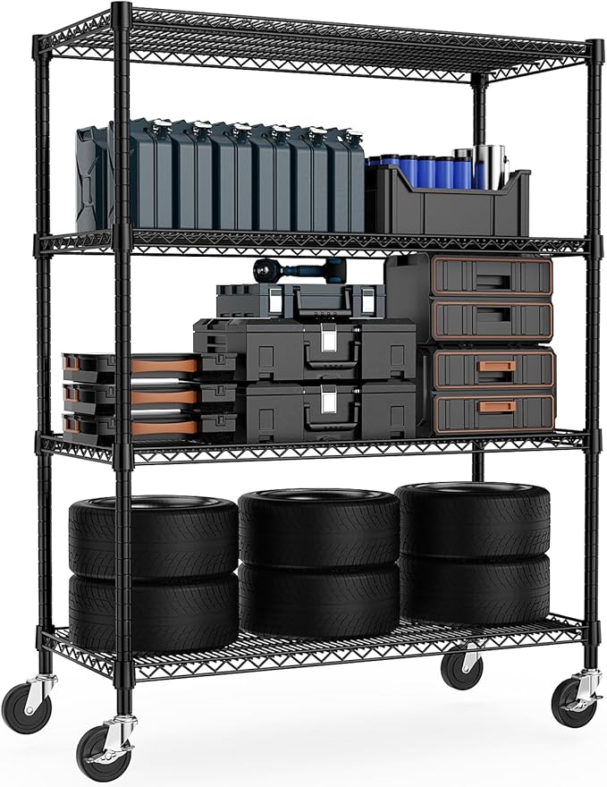 M MZG Industrial Metal 4 Tier Shelving by MEIGAOPLASTICANDMETALHKCOLIMITED