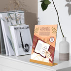 TONICE® 3 Pack 8.5x11 Acrylic Sign Holder L Shape Slant Back Design Clear - Image 6