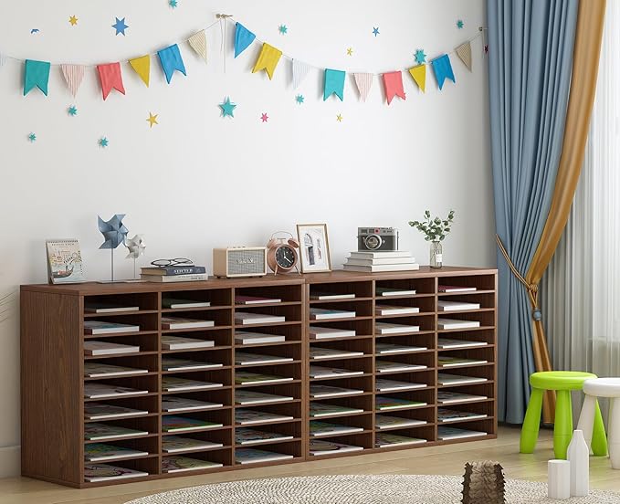 PAG Mail Sorter Organizer, Wood Literature Organizer, Student Mailbox - Image 6