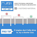 meite JT21 Staples, 3/8 Inch Galvanized Fine Wire Staples - Image 3