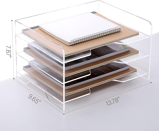 SANRUI Acrylic Paper Organizer Letter Tray - Image 2