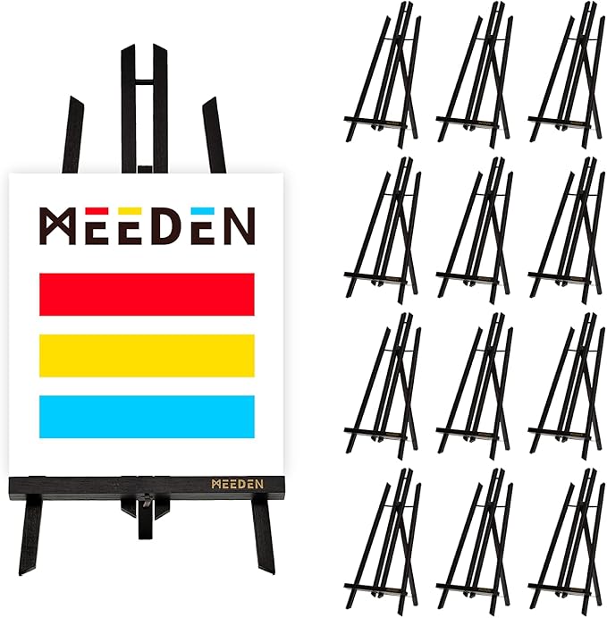 MEEDEN Tabletop Easel Stand for Display: 20" x 12 Pack Pine Wood Table Top by MEEDEN