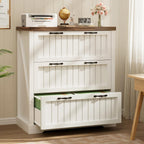 sedeta farmhouse 3 drawer file cabinet for home shown in use