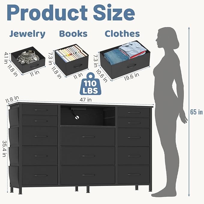 HCHQHS 47 Inch Dresser for Bedroom - Image 2